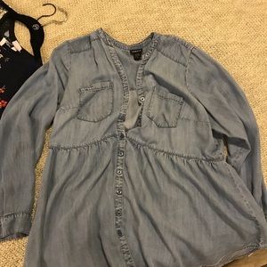 Torrid denim blouse